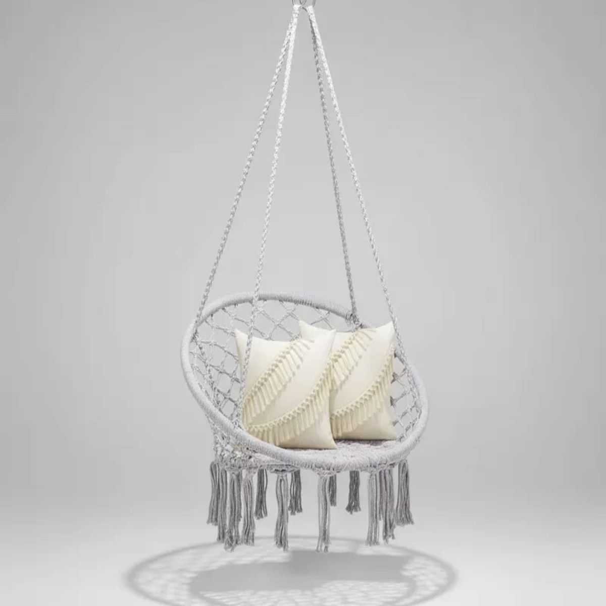 GENERICO - Hamaca Silla Colgante MAS 2 cojines INTERIOR Y EXTERIOR