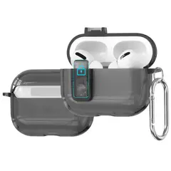 GENERICO - Funda Protectora Reforzada Transparente Para Airpods Pro 3 Negro
