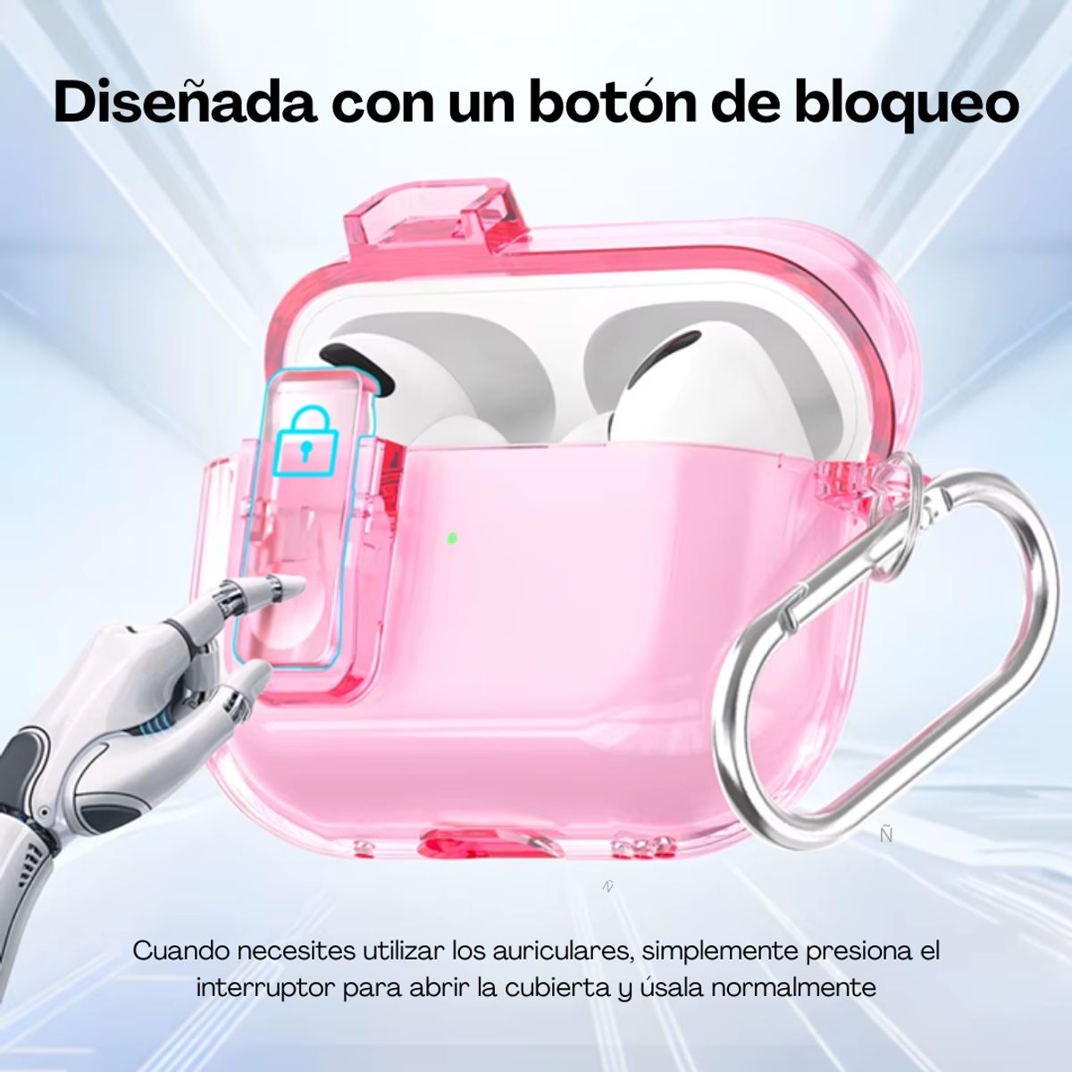 GENERICO - Funda Protectora Reforzada Transparente Para Airpods Pro 3 / Transparente