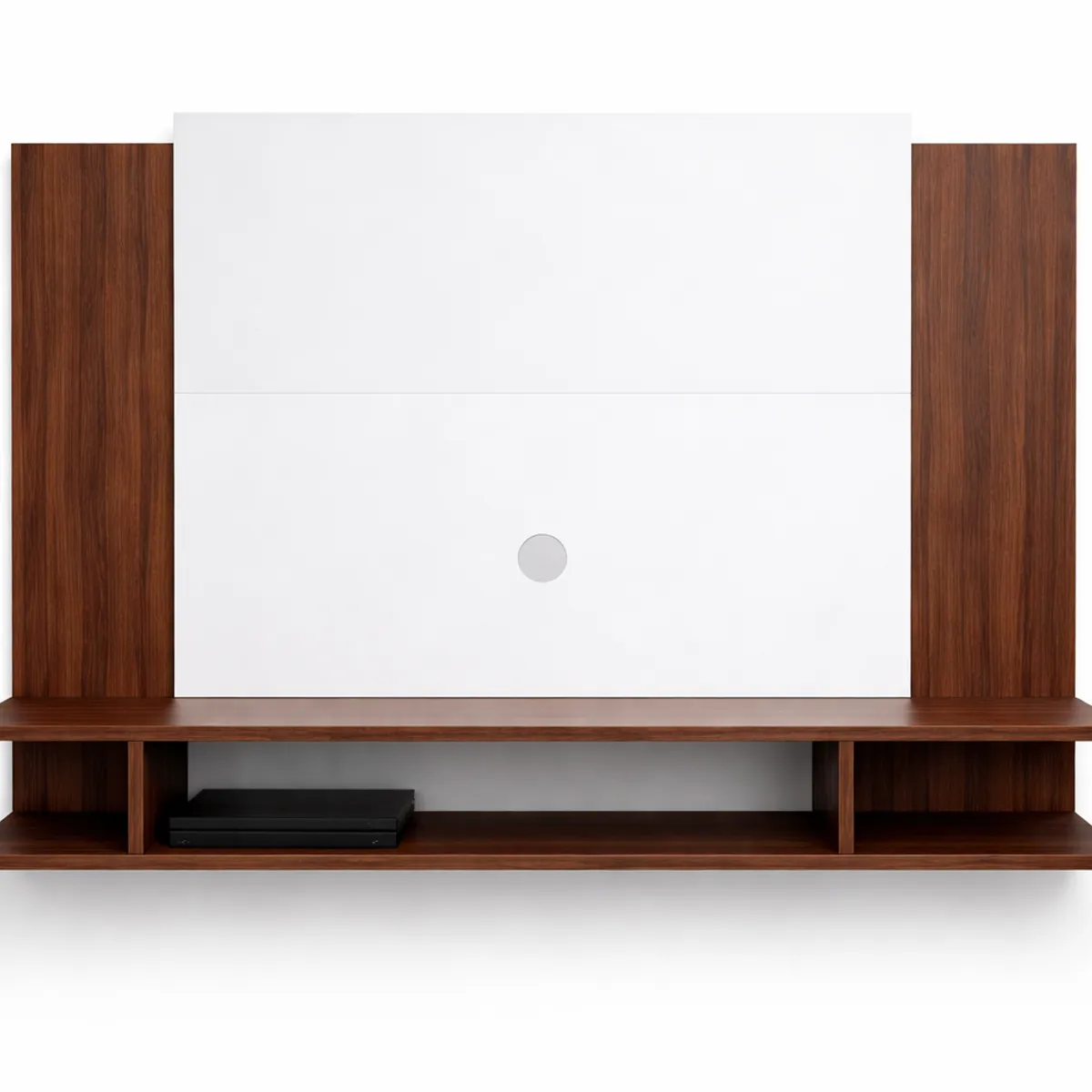 SPACE HOME - Panel para TV 50” Madera Oscura con Repisa MDF