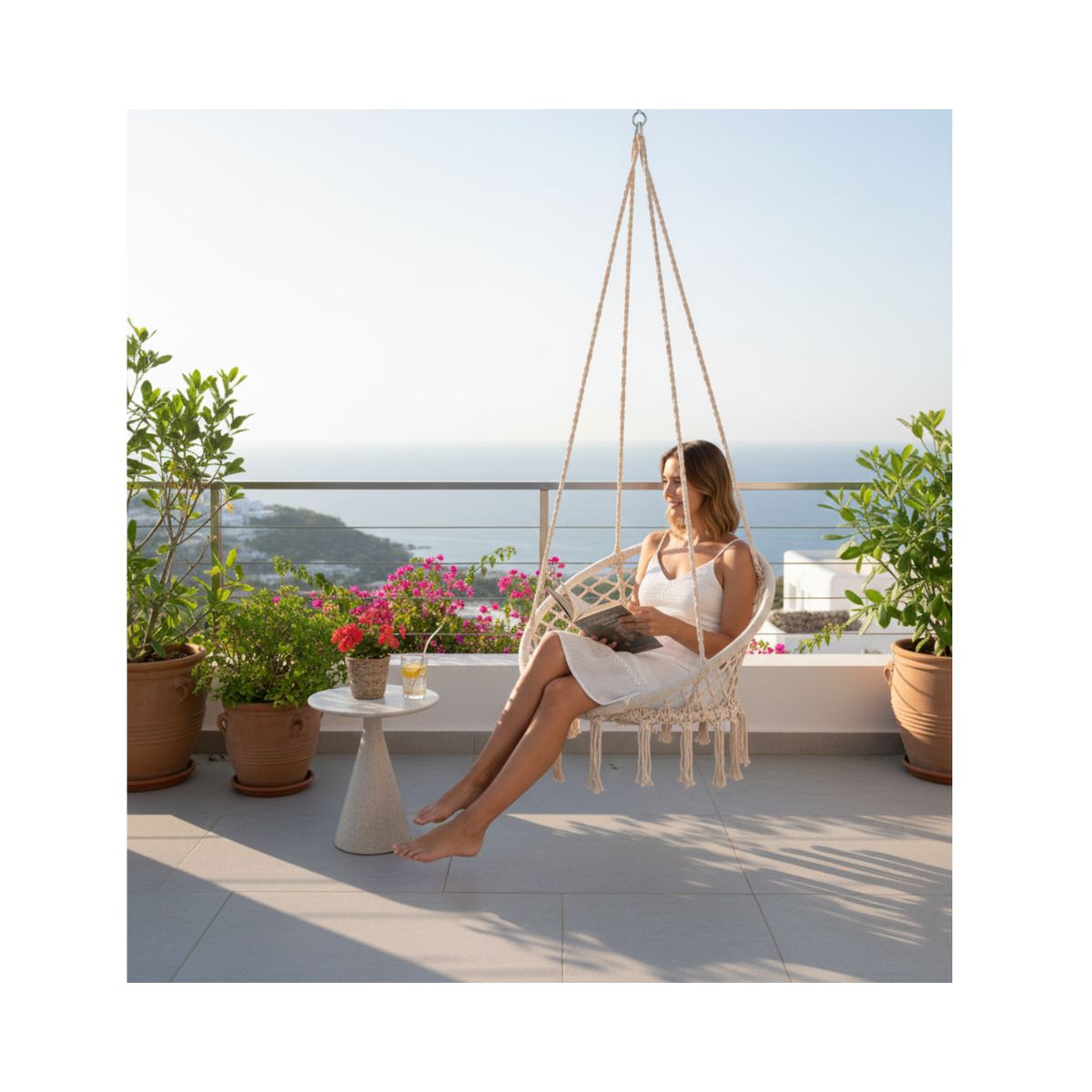 GENERICO - Silla Hamaca Colgante Columpio Terraza