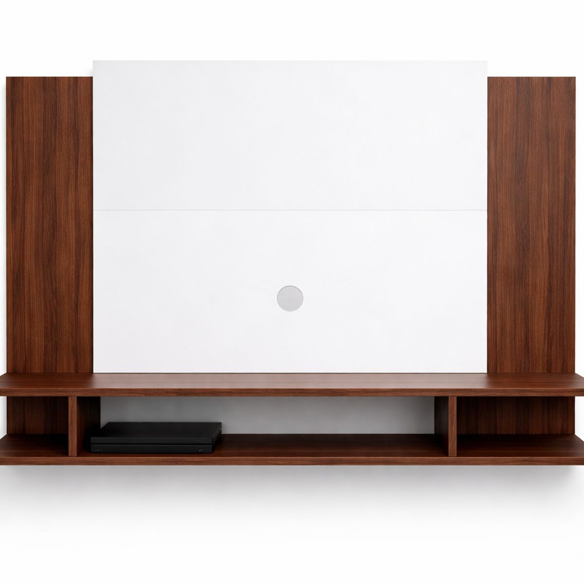 SPACE HOME - Soporte Panel TV 50” MDF Madera Oscura Decorativo con Estante