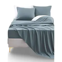 GENERICO - JUEGO DE SABANAS 210 HILOS DORAL 2 PLAZAS GRIS