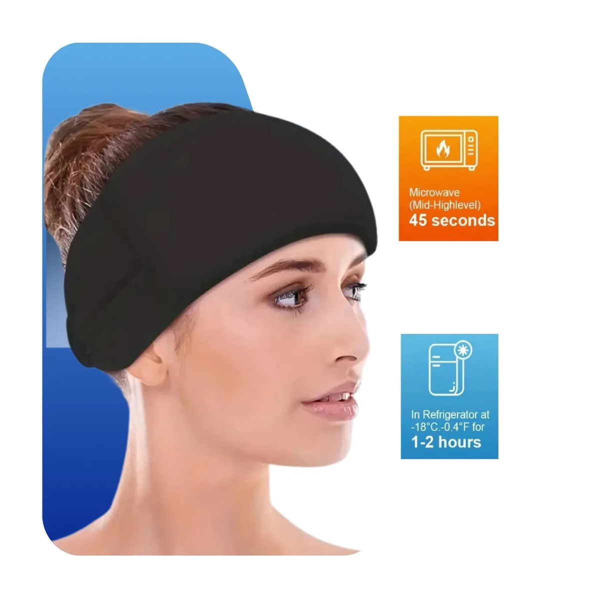 GENERICO - Compresa Diadema De Gel Frio Migraña Dolor De Cabeza Ojos