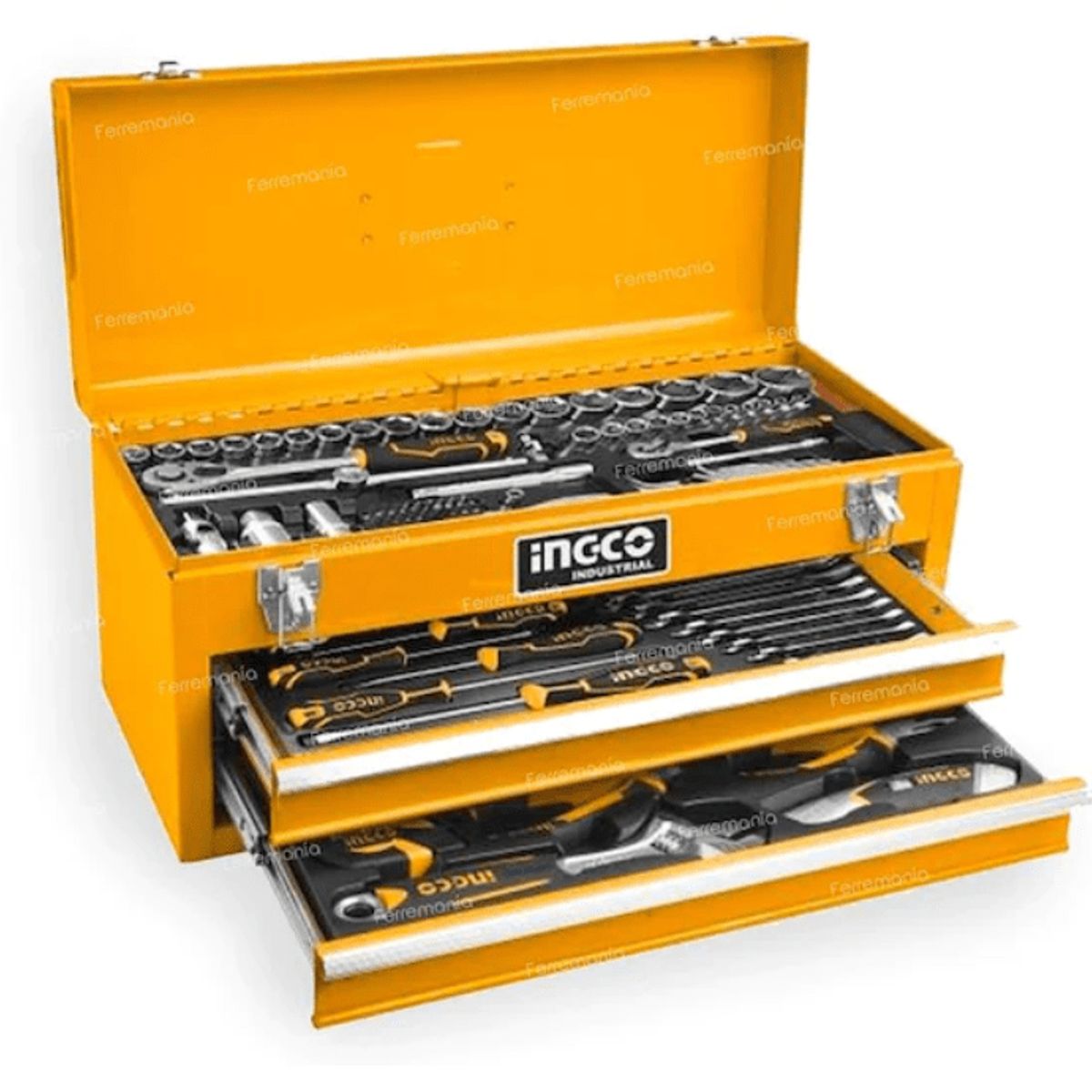 INGCO - set de 97 herramientas industriales con caja metálica de la marca INGCO