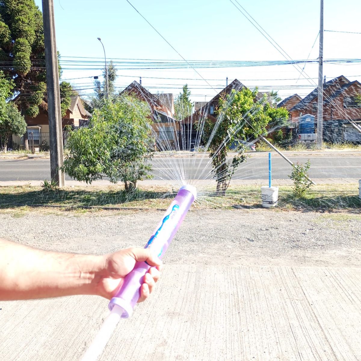 GENERICO - Pistola lanza agua rociador efecto fuegos artificiales