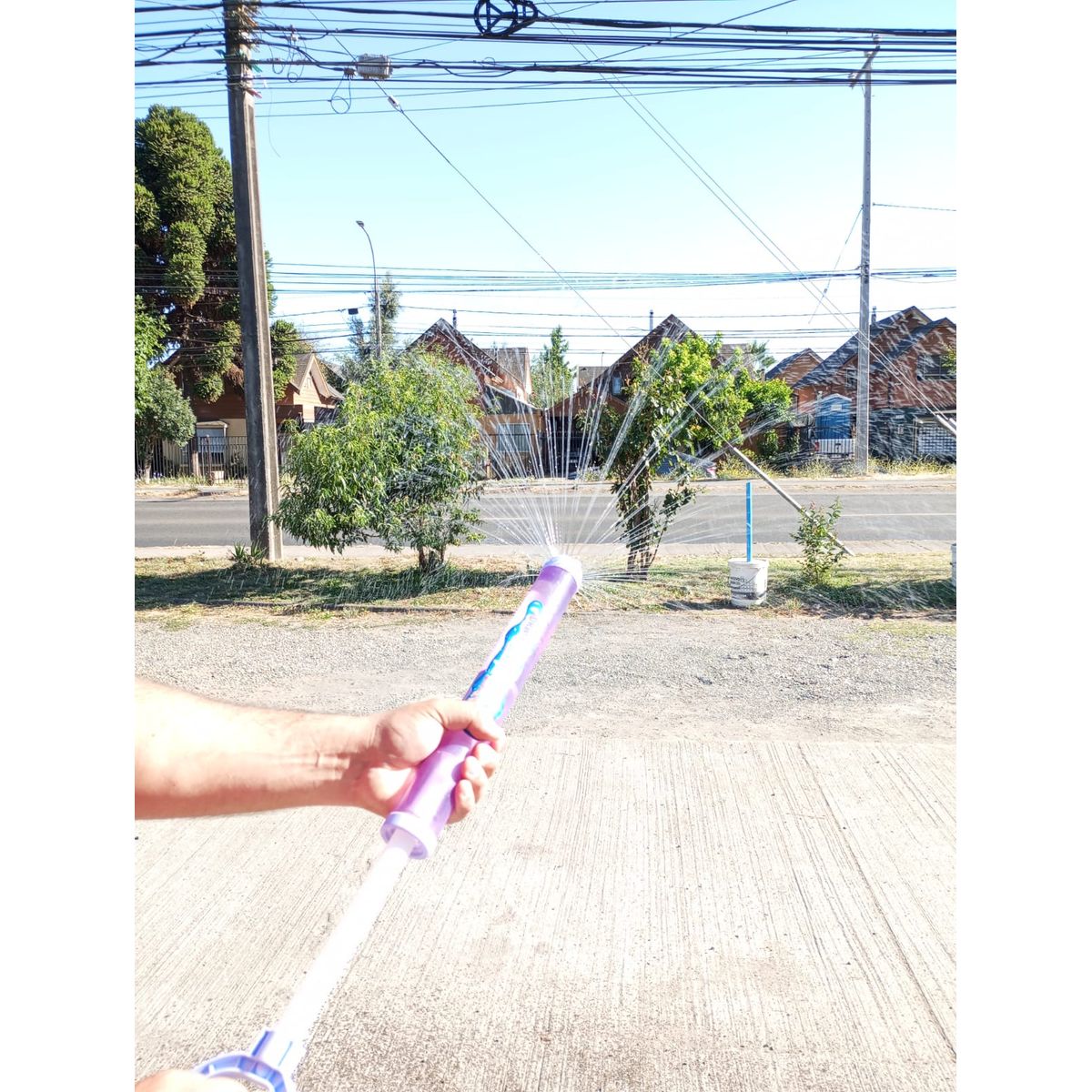 GENERICO - Pistola lanza agua rociador efecto fuegos artificiales