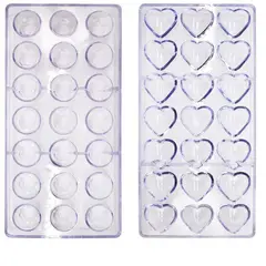 PASTELERIUS - 2 Moldes Chocolate Rosas + Moldes Policarbonato Corazon molde chocolate molde reposteria