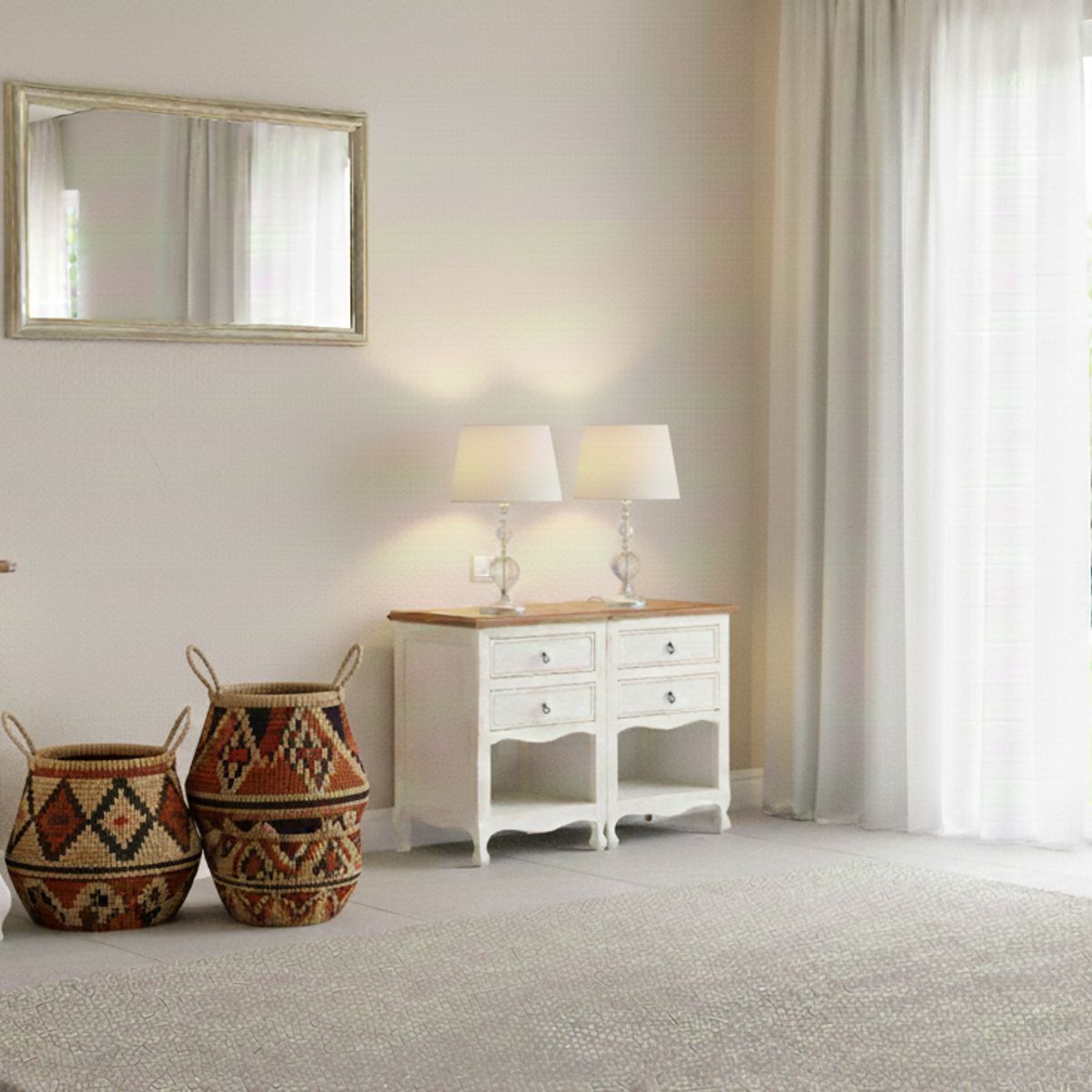 MUEBLES NATIVA - Combo Comoda Normando + 2 Velador Normando