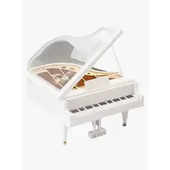 IRM - Caja De Música Mini Piano Clásico Retro Triangular Musical Blanco The Classical Piano