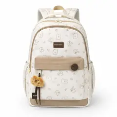 MV MOVAC - Mochila Escolar Infantil para Niña Diseño Capibara 25L multiples compartimiento regreso a clases