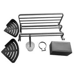 MUNDO MAGIA - Juego De Accesorios De Baño Toalleros 5pcs Negro