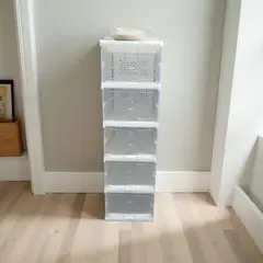 GENERICO - ORGANIZADOR ZAPATERO PLEGABLE DE 6 NIVELES COLOR BLANCO