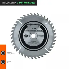 NEO - DISCO SIERRA 7 1/4'; 40 Dientes HS 7185