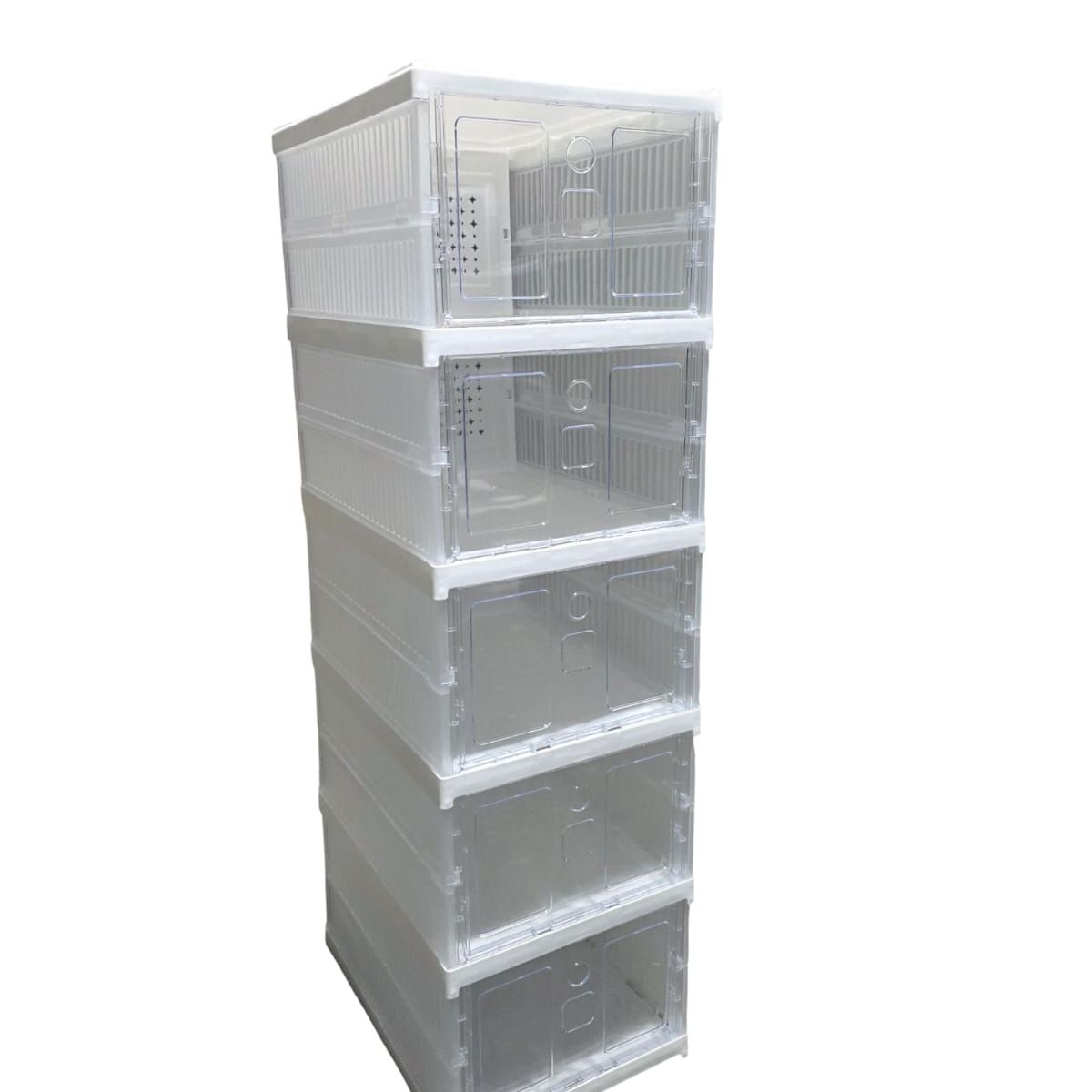GENERICO - ORGANIZADOR ZAPATERO  PLEGABLE DE 5 NIVELES COLOR BLANCO