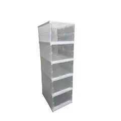GENERICO - ORGANIZADOR ZAPATERO PLEGABLE DE 5 NIVELES COLOR BLANCO