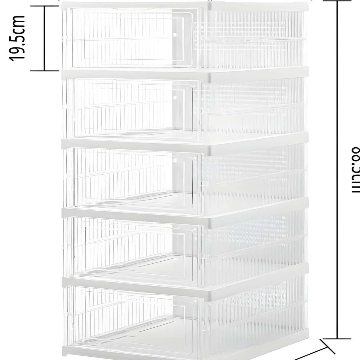 GENERICO - ORGANIZADOR ZAPATERO  PLEGABLE DE 5 NIVELES COLOR BLANCO
