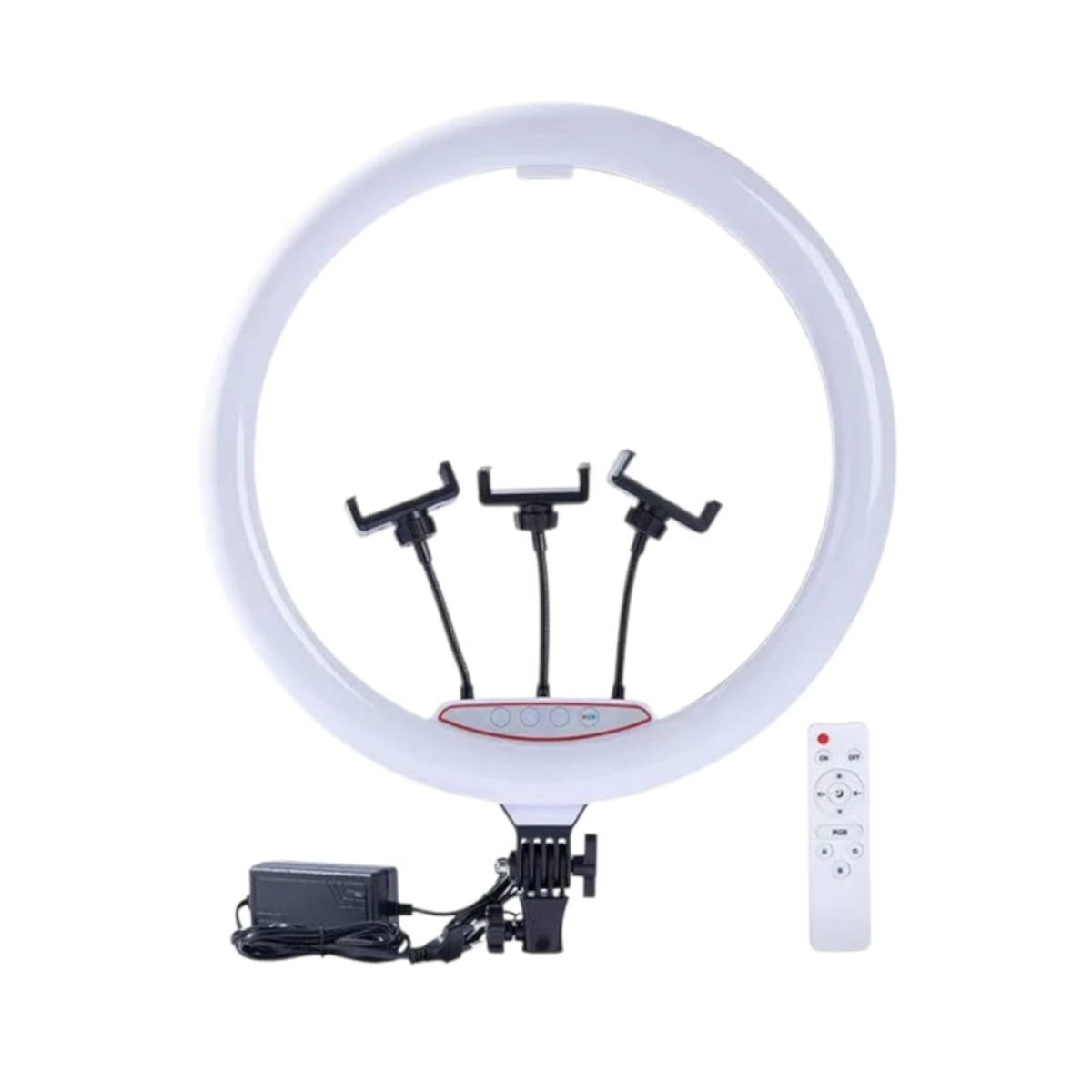 GENERICO - Aro De Luz Led 45 cm  con Control Remoto Color de la estructura Negro