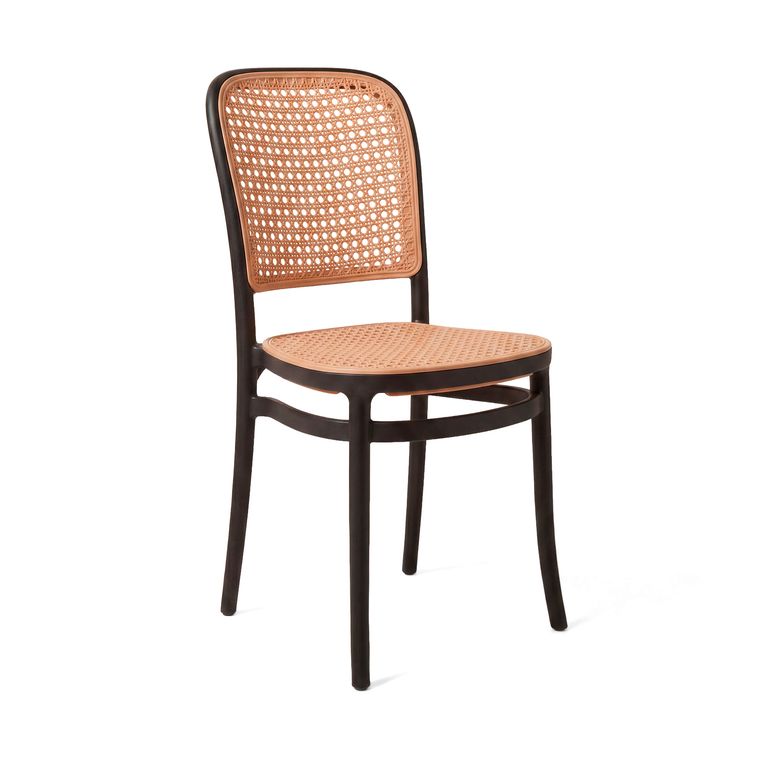 Silla de Terraza y Exterior Moderna Lombardia Negra Negro