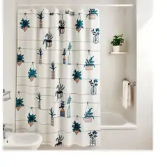 GENERICO - Cortina Ducha Moderna Tela Impermeable Decorativa