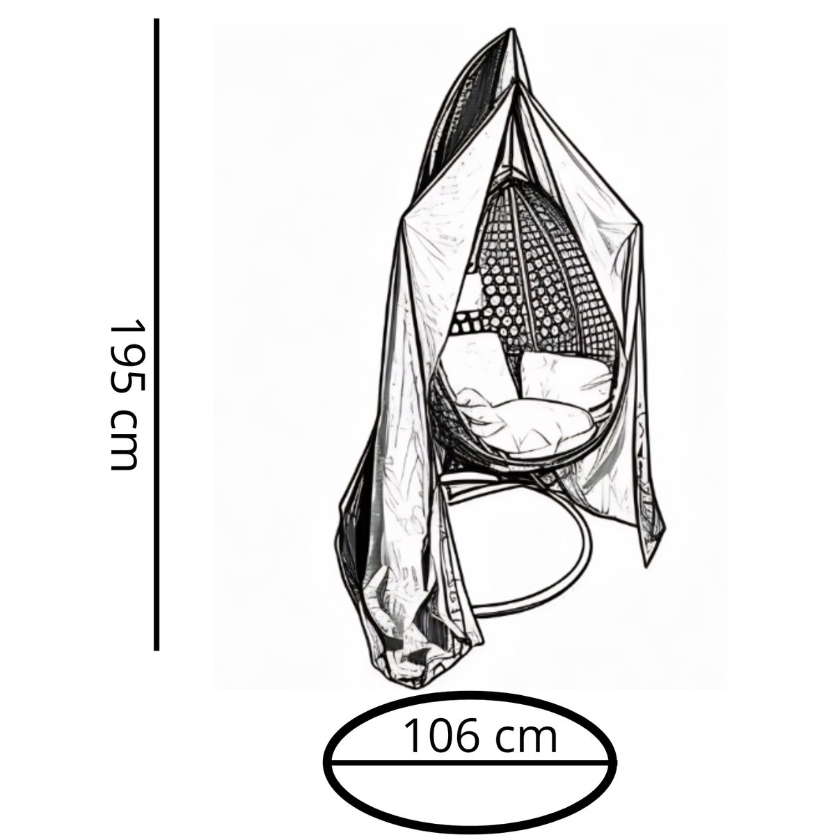 EL BARCO - Funda Protectora Silla Colgante ML Waterproof + UV