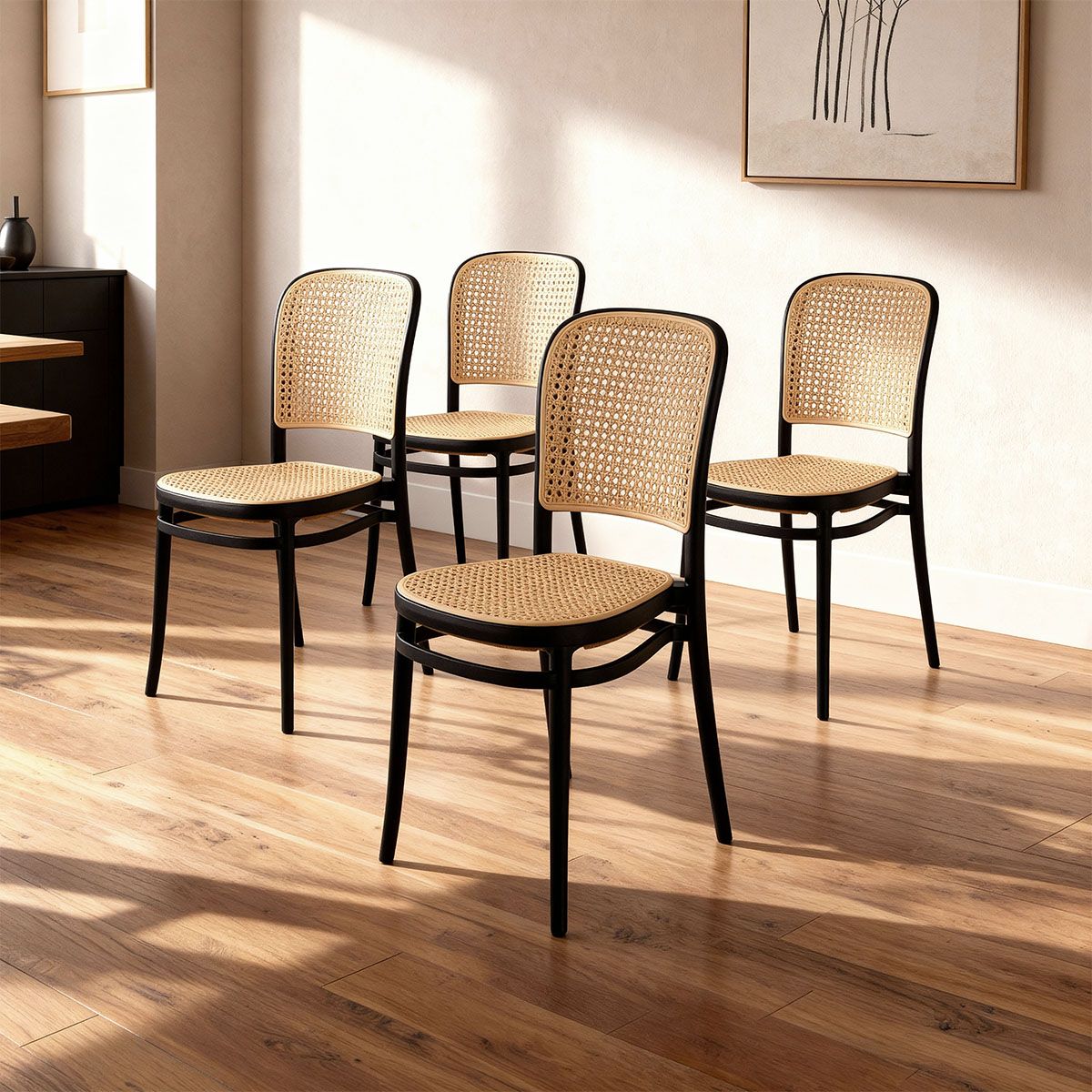 VENHOOUSE - Pack 4 Silla Comedor Moderna Polipropileno Lombardía Venhoouse