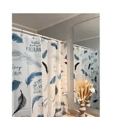 GENERICO - Cortina De Baño Ducha Moderna Tela Impermeable Decorativa