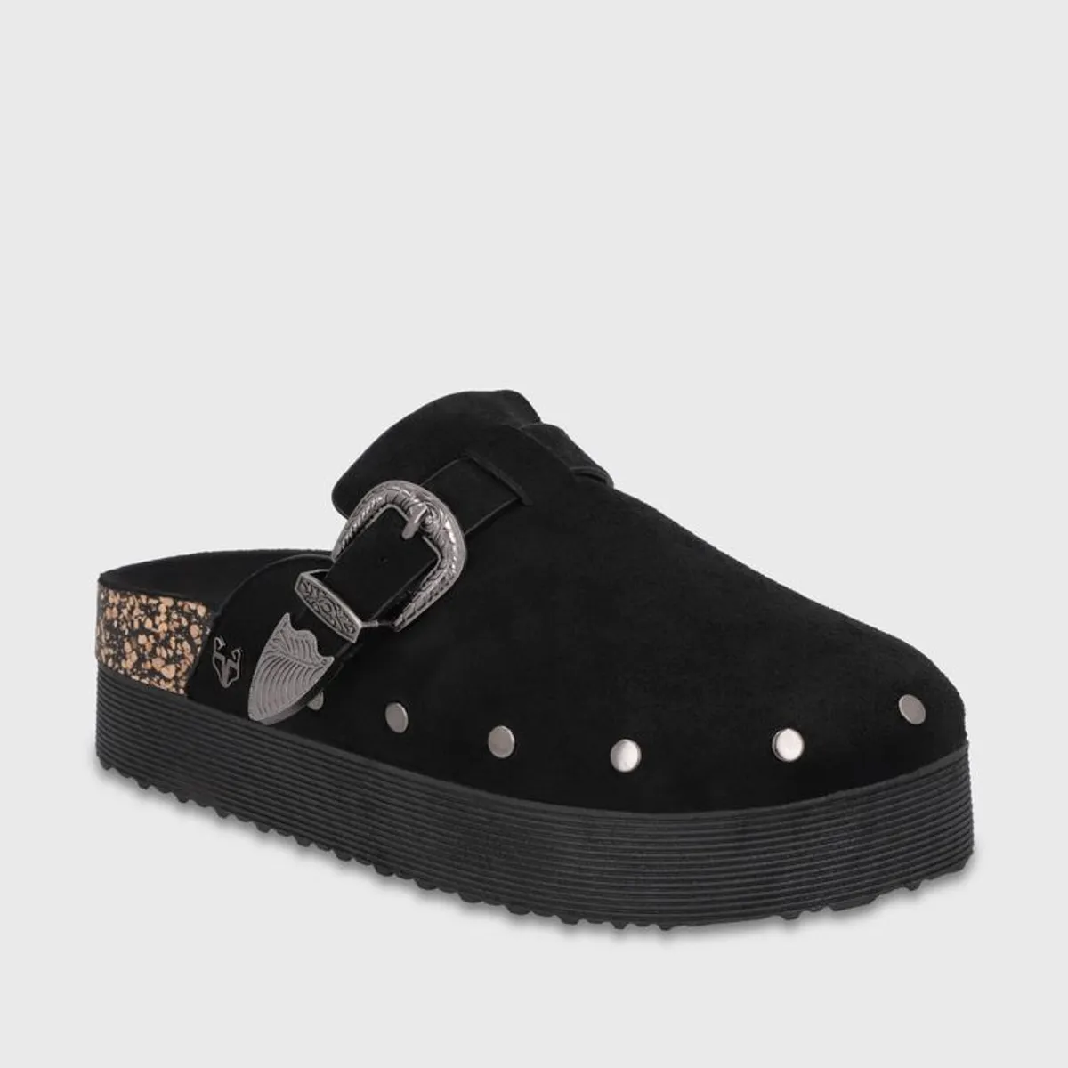 GOTTA - Zueco Plataforma Negro Mujer 65950
