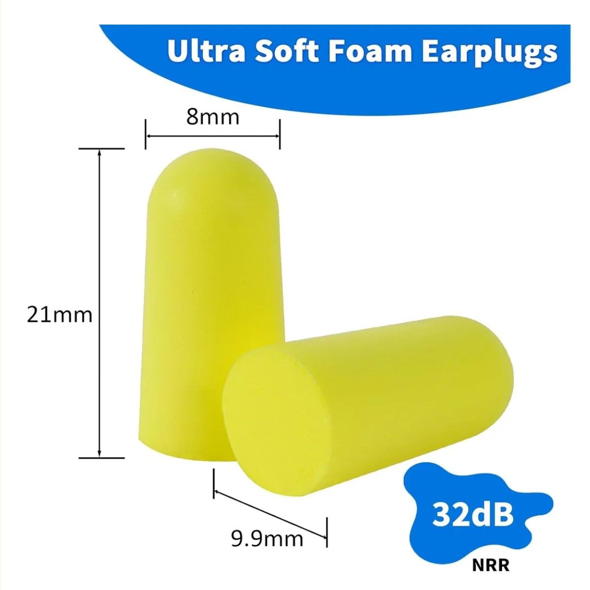 GENERICO - Pack De 120 Tapones Oidos Poliuretano Snr 38db Multicolor BELUG