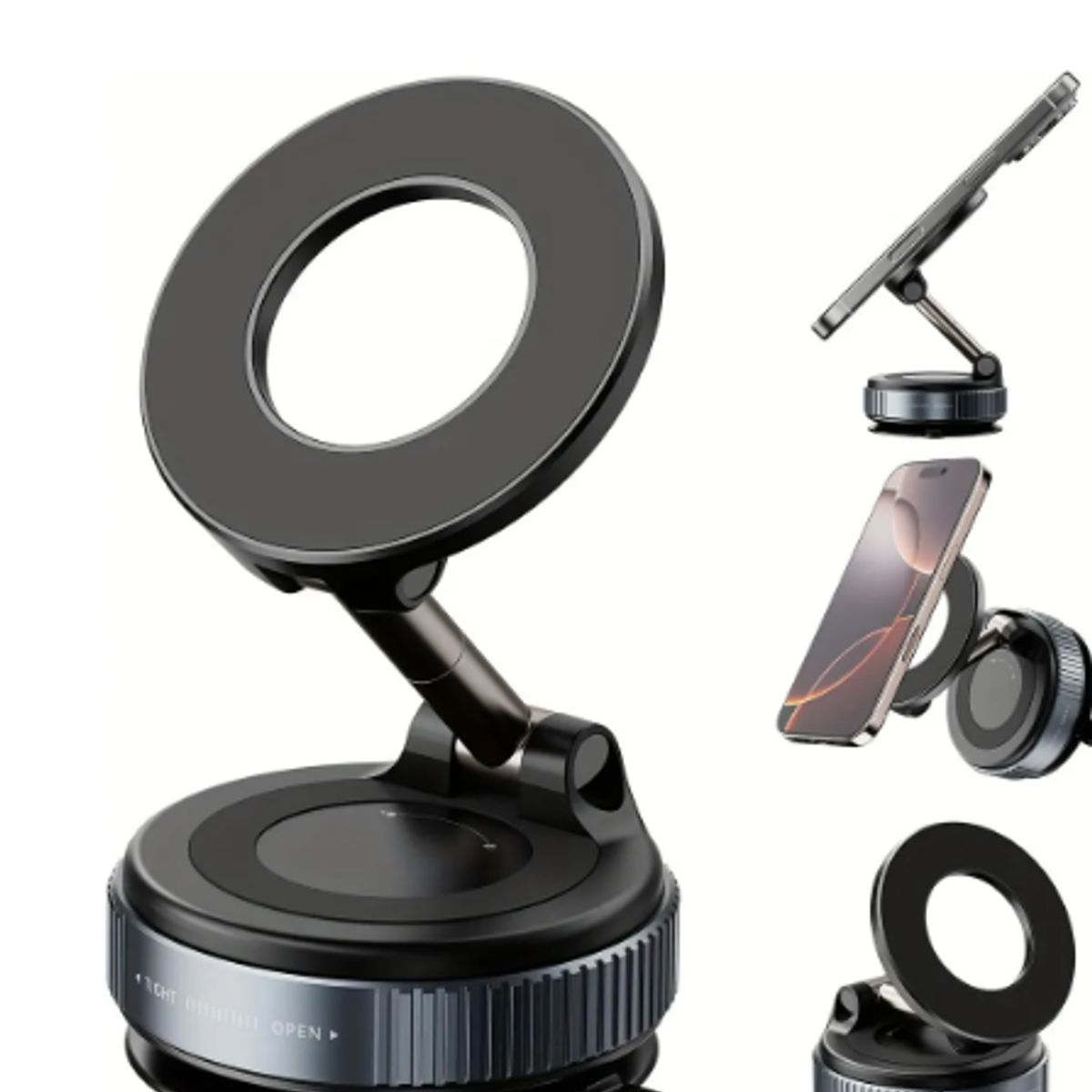 GENERICO - Soporte Magnético Premium Celular Teléfono Ventosa 360 Auto