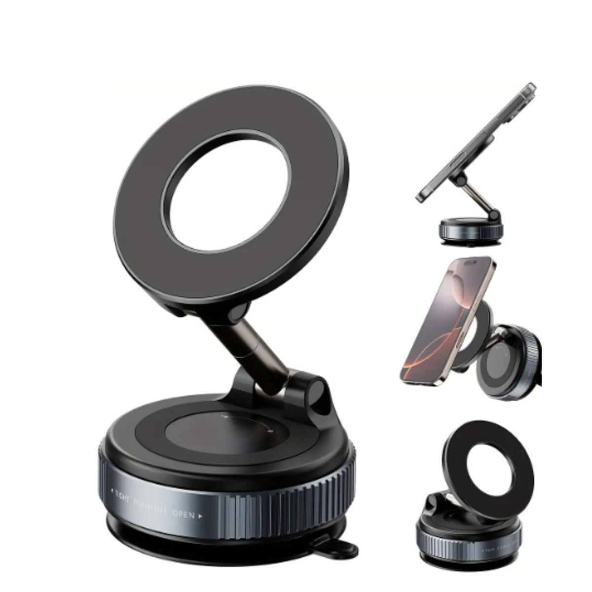 GENERICO - Soporte Magnético Premium Celular Teléfono Ventosa 360 Auto