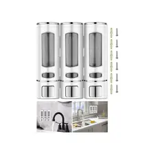 GENERICO - Dispensador Triple De Jabon Liquido Shampoo Acondicionador Blanco