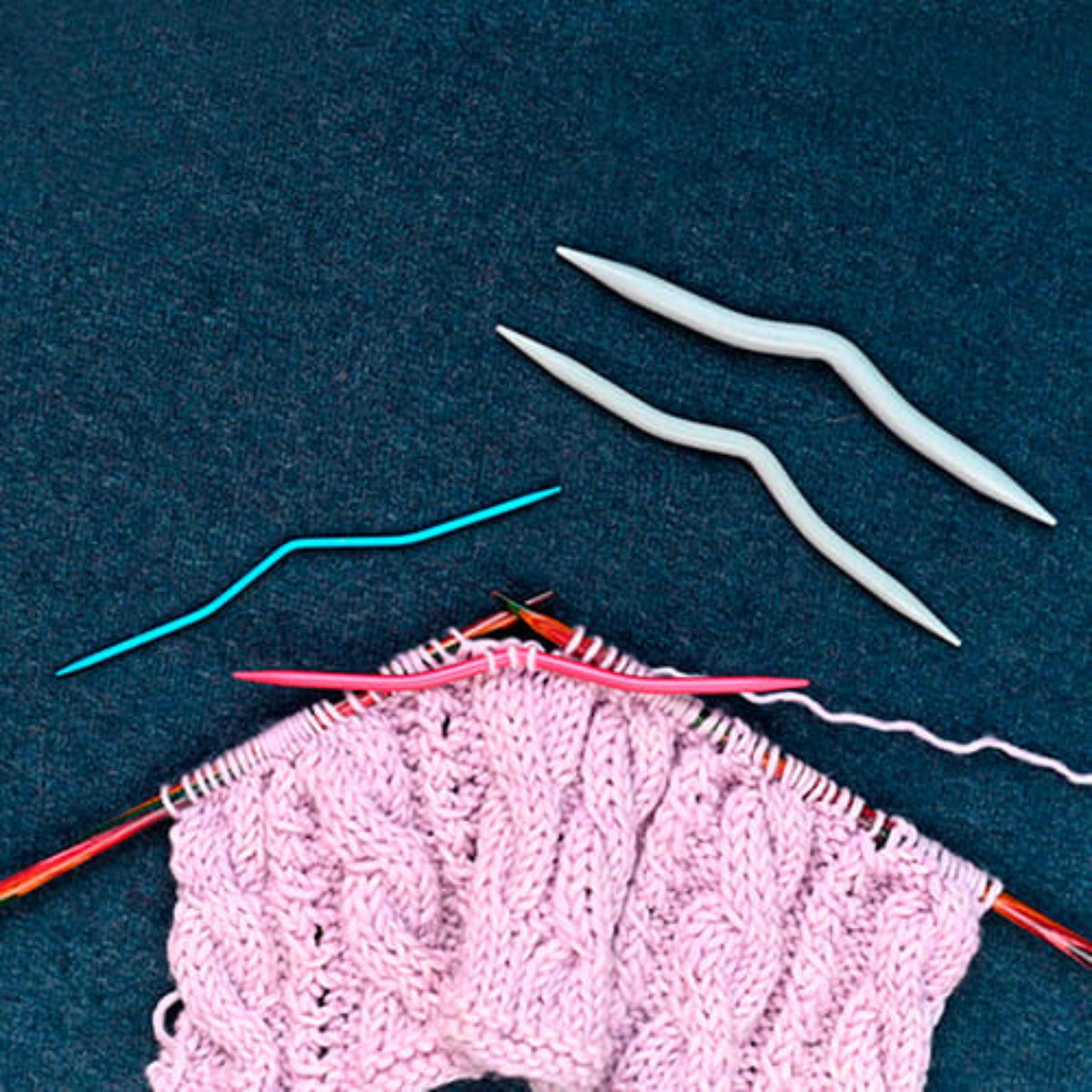 GENERICO - Palillos para tejer Trenza de Aluminio KnitPro 6mm y 8mm