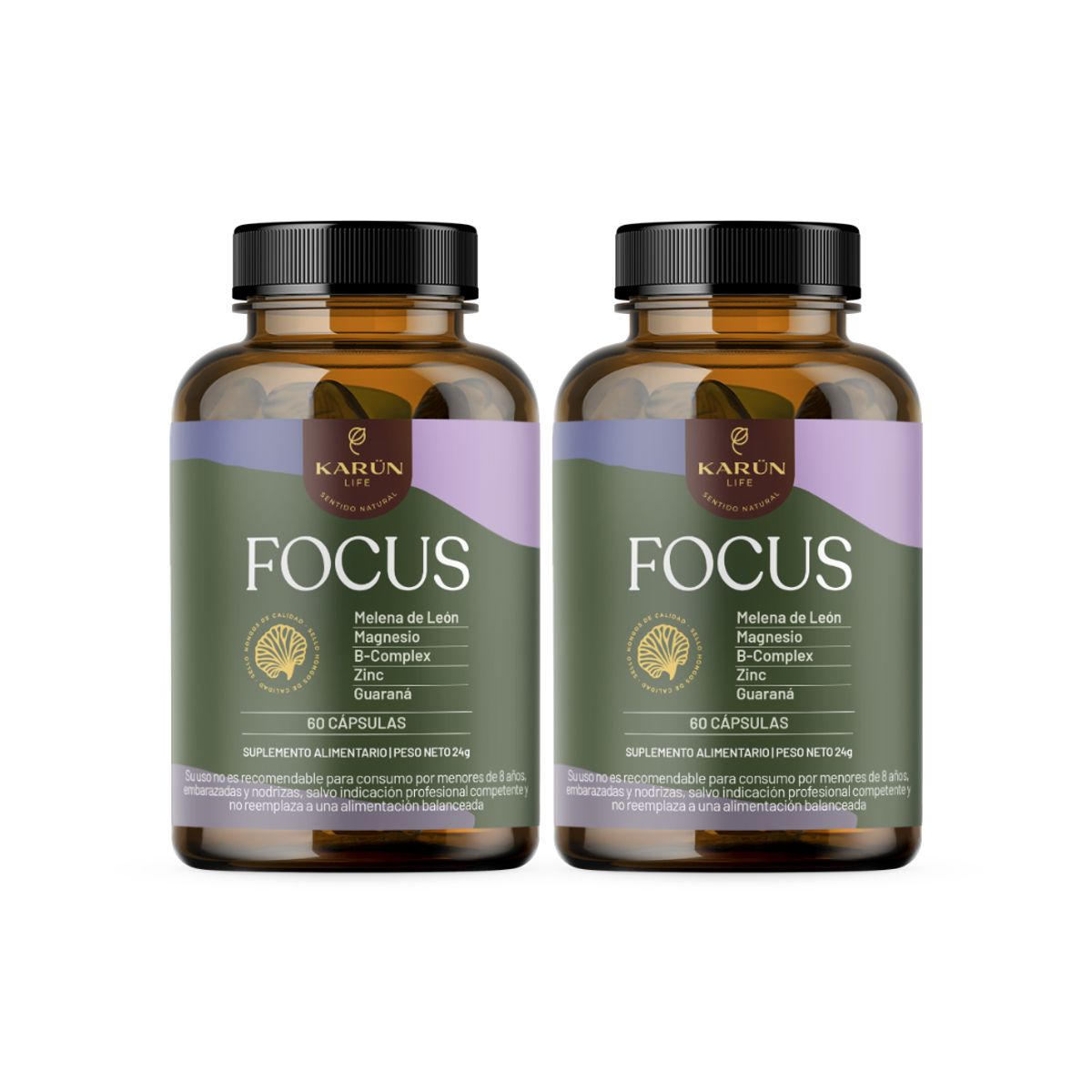 KARUNLIFE - Pack X2 Focus 120 Cap Karun Life