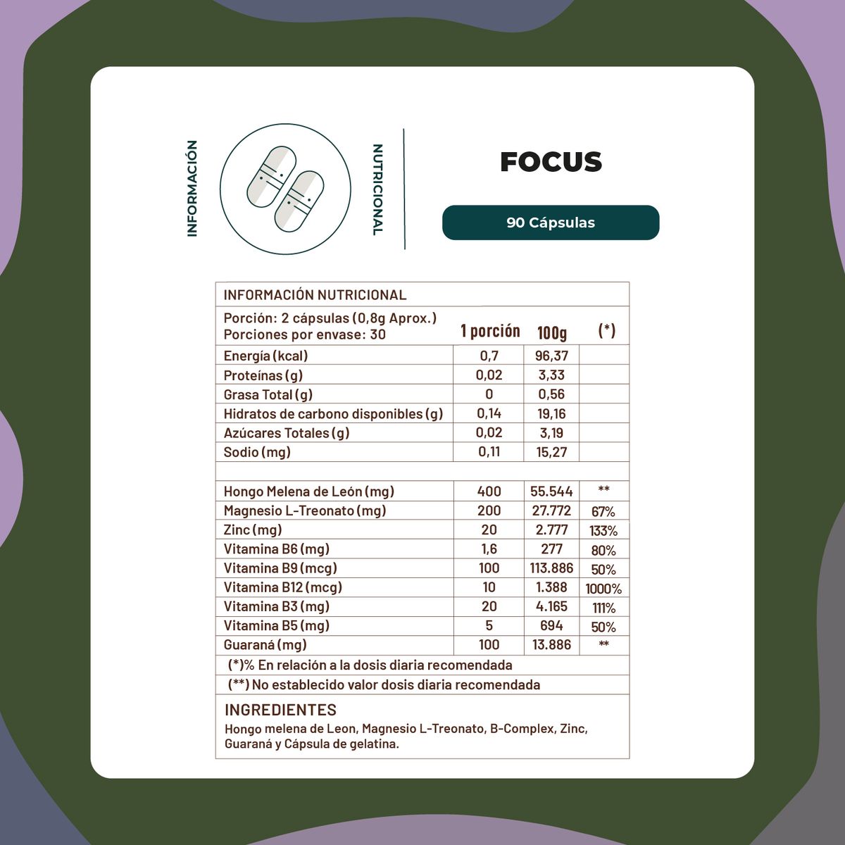 KARUNLIFE - Pack X2 Focus 120 Cap Karun Life