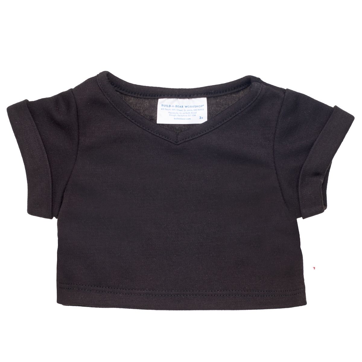 BUILD A BEAR - Polera Negra Cuello V Build-A-Bear