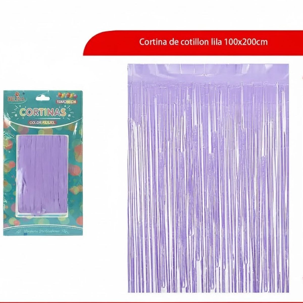 GENERICO - Cortina Cotillon Lila 100x200cm