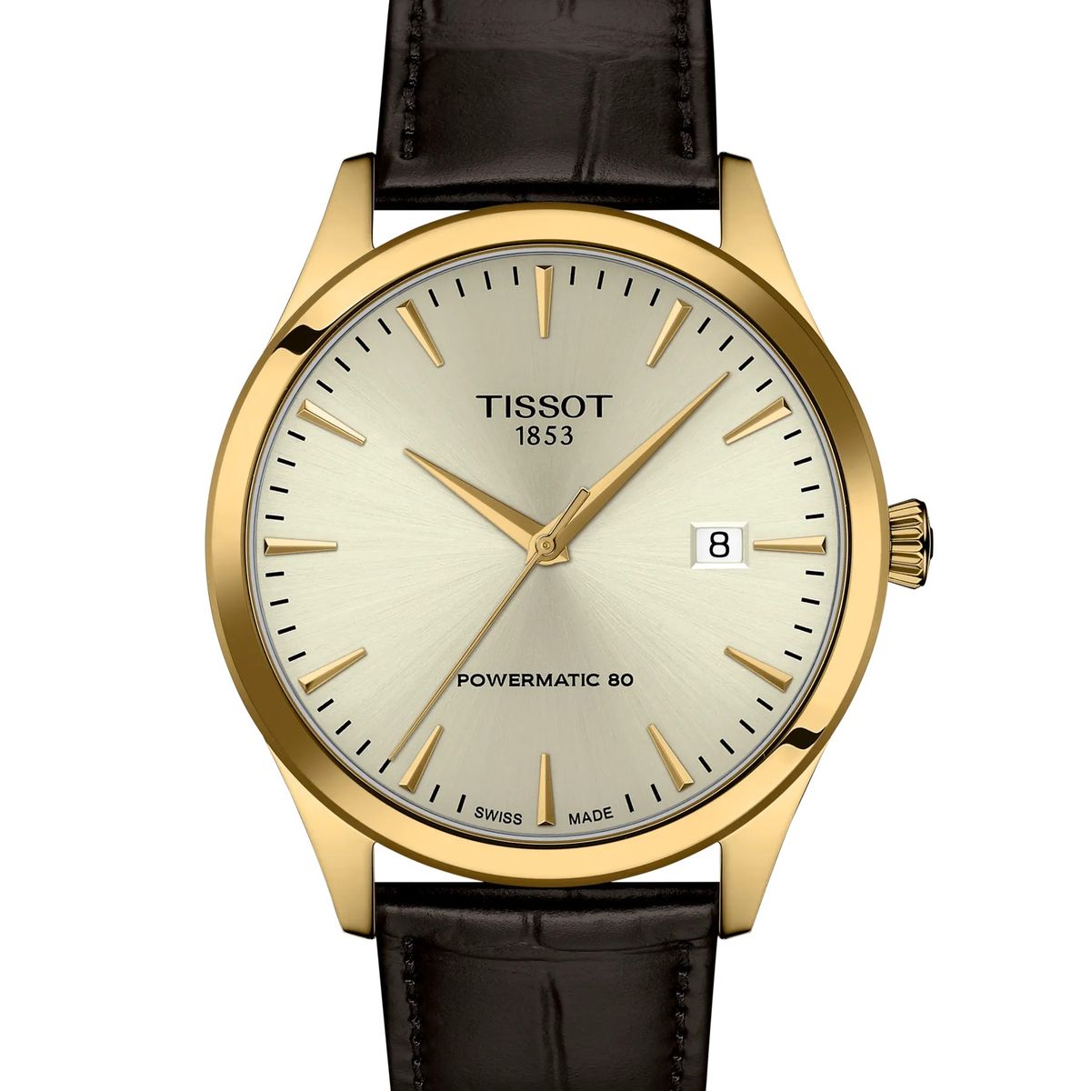 TISSOT - Reloj Tissot Classic Dream Automático Cuero Dorado