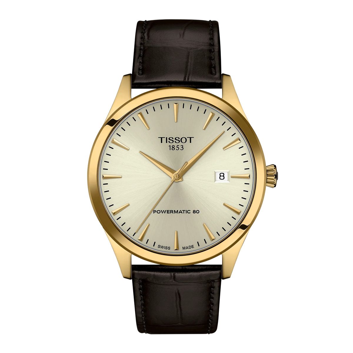 TISSOT - Reloj Tissot Classic Dream Automático Cuero Dorado