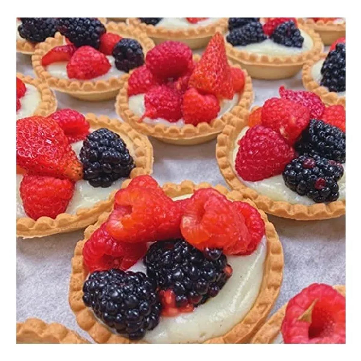 PASTELERIUSCL - Pack X6 Molde Mini Tartaleta Moldes Tarta De Coctel Flor 5.5