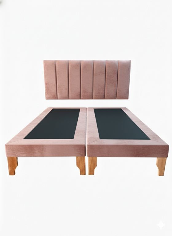 CAMA KING LINEAL PALO ROSA FELPA