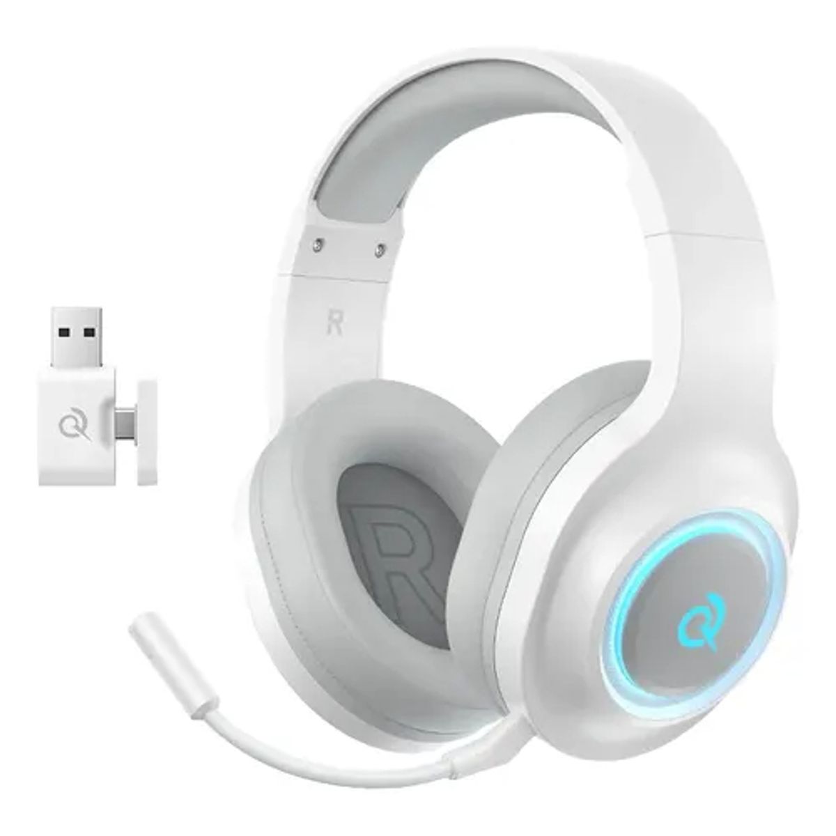 QCY - QCY V200 Auriculares Audífonos Gamer Diadema Con Microfono Blanco