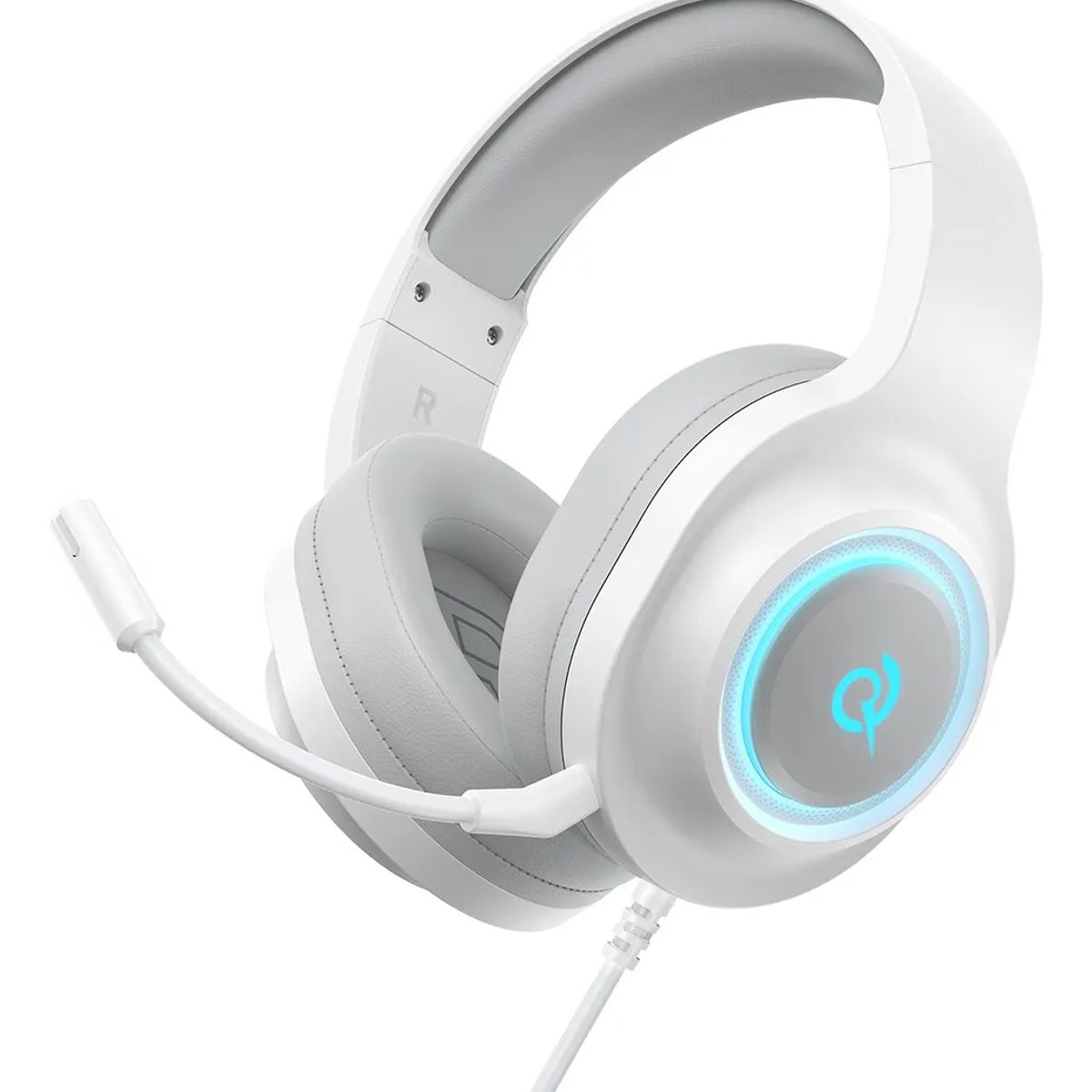 QCY - QCY V200 Auriculares Audífonos Gamer Diadema Con Microfono Blanco