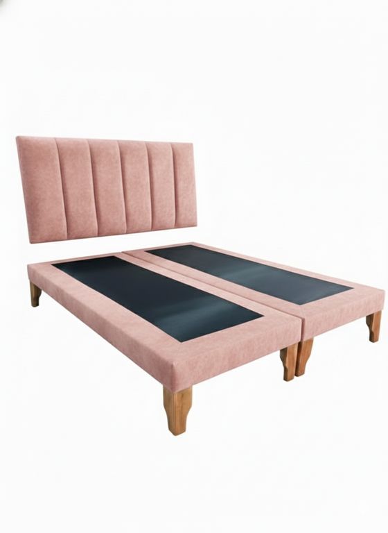 CAMA SUPER KING LINEAL PALO ROSA FELPA