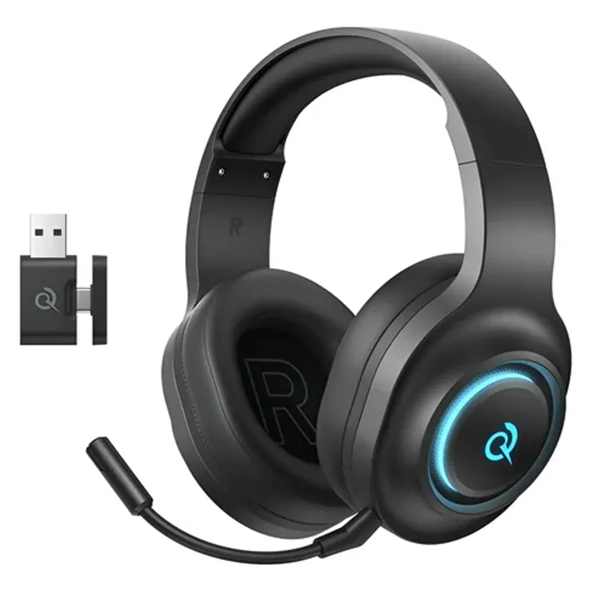 QCY - QCY V200 Auriculares Audífonos Gamer Diadema Con Microfono Negro