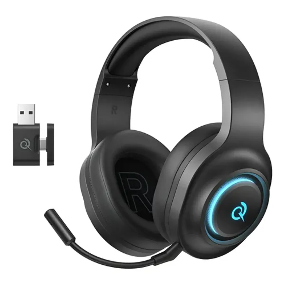 QCY - QCY V200 Auriculares Audífonos Gamer Diadema Con Microfono Negro