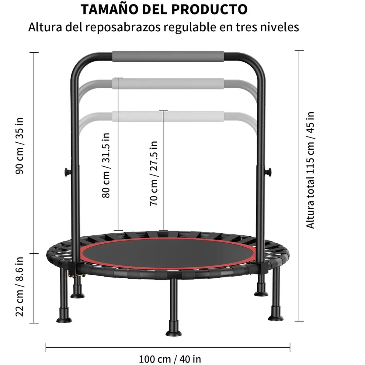 GENERICO - Trampolín Brincolín Aeróbicos Ejercicio Fitness Yoga