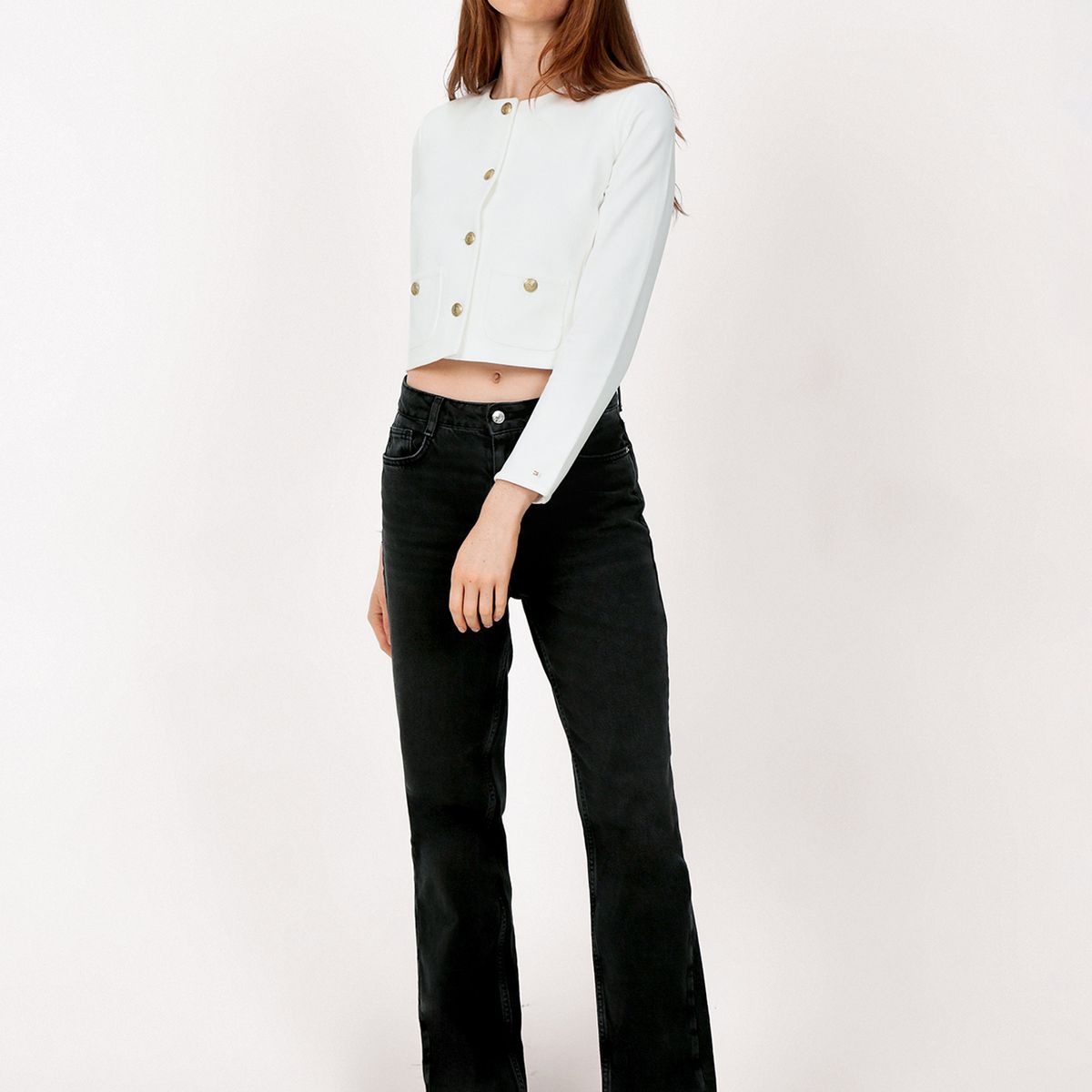 TOMMY HILFIGER - Chaqueta Interlock Gold Blanco Tommy Hilfiger