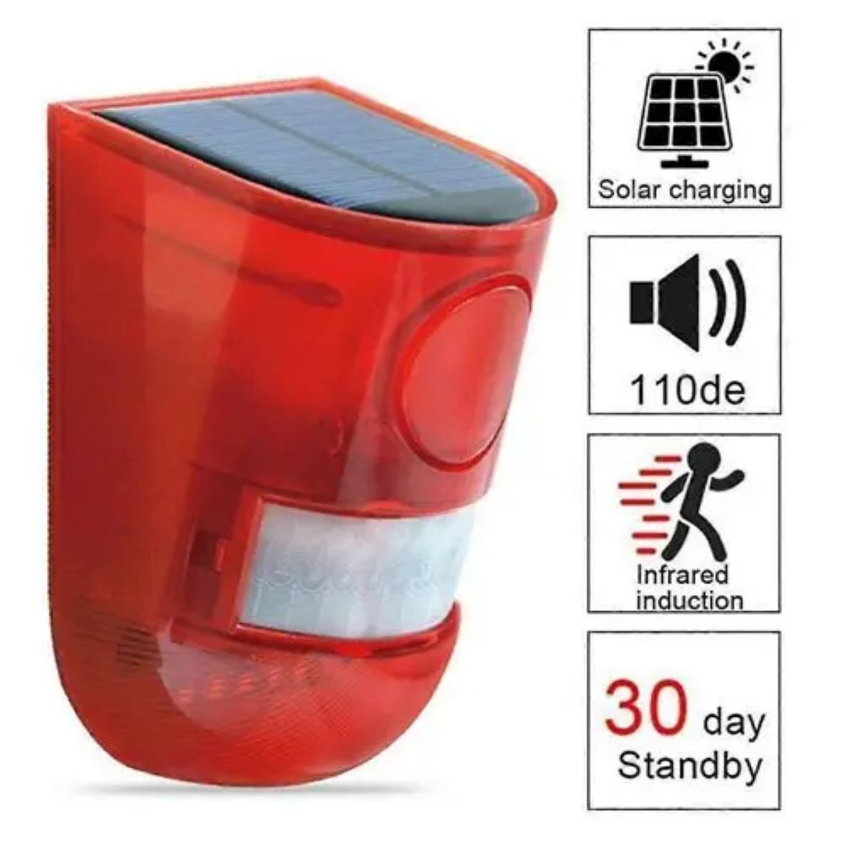 ALARMA SOLAR CON SENSOR DE MOVIMIENTO Protección 24-7- Impermeable, marca MOVI - Foto Principal