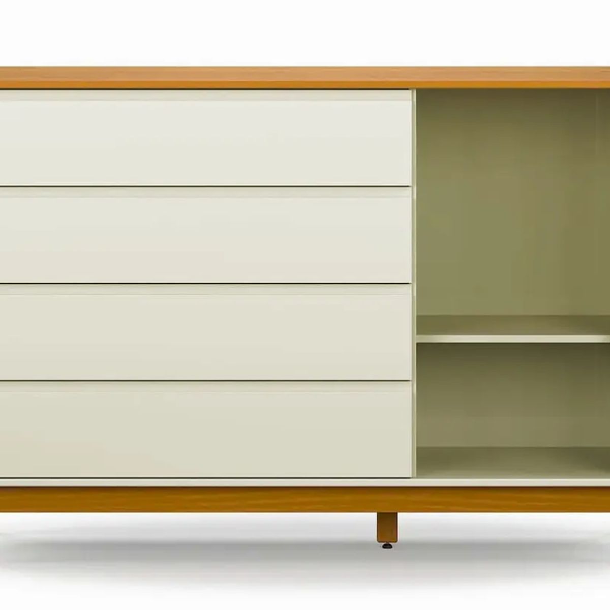 KIDSCOOL - Comoda Flow 4 Cajones + Puerta Beige Eco Wood